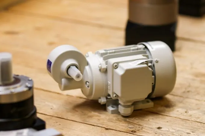 Industrial electric motor in a workshop