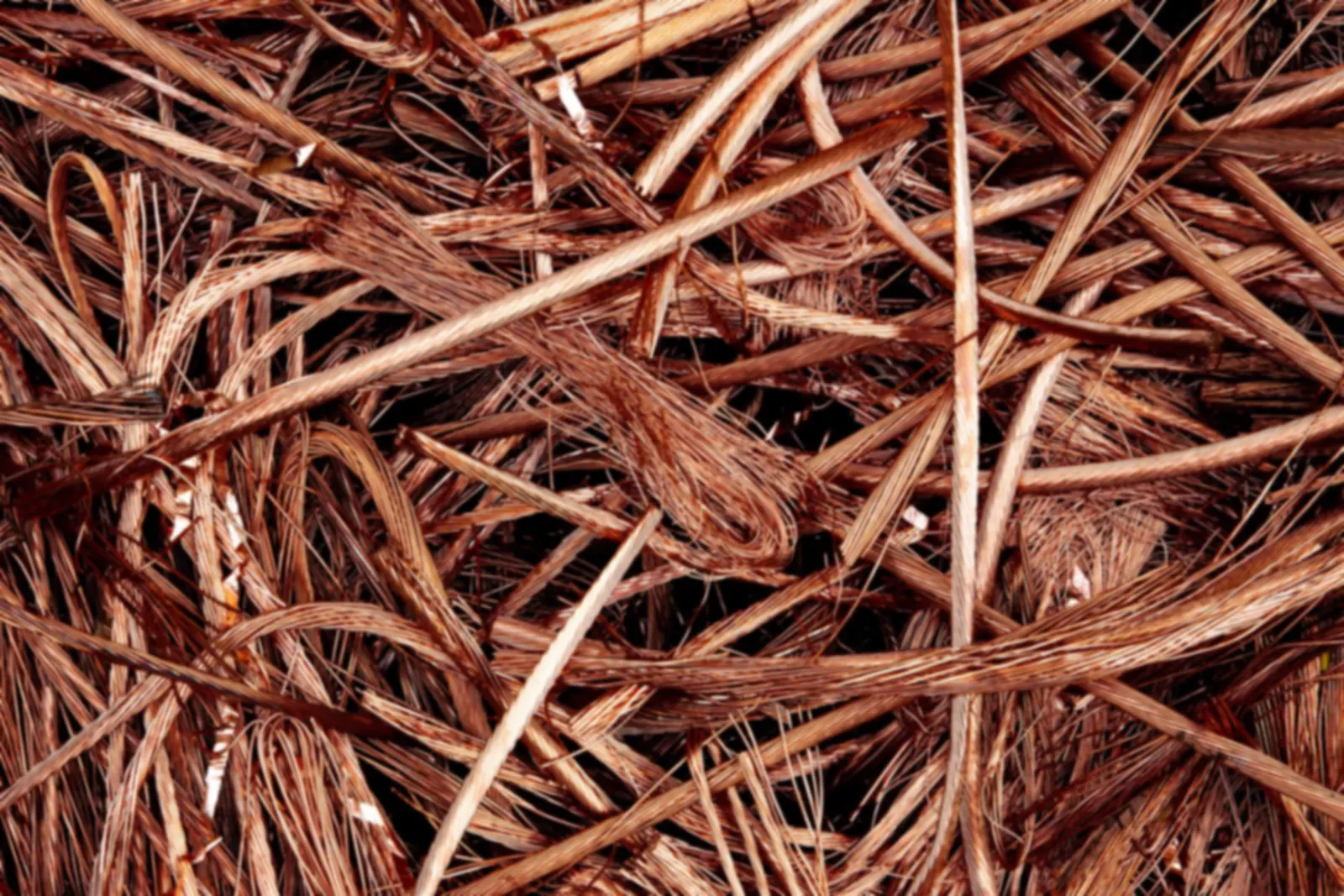 Copper wires ready for recycling